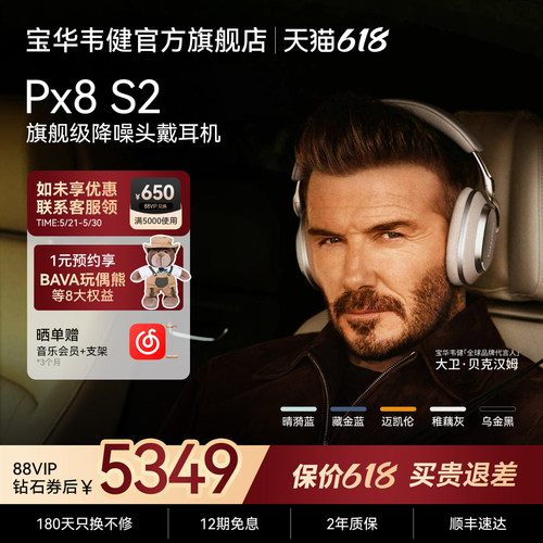 政府补贴｜宝华韦健PX8S2耳机