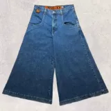 SETWEAR JNCO BACKGY Джинсы Широкие брюки для ног Y2K Мужчины Хараджуку
