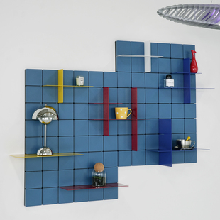 少即是多 O置物架上墙彩色洞洞板设计师家用墙面模块收纳架 KUR