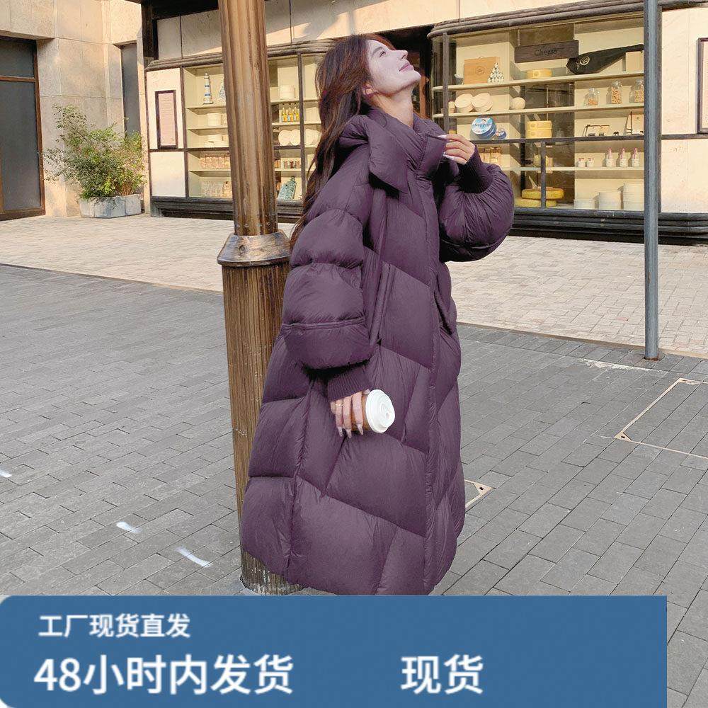 韩系紫色连帽泡芙羽绒服女冬超火好看高级小众保暖加厚中长款外套,童装/婴儿装/亲子装,套装,淘宝优惠券,粉丝福利购,淘宝优惠卷