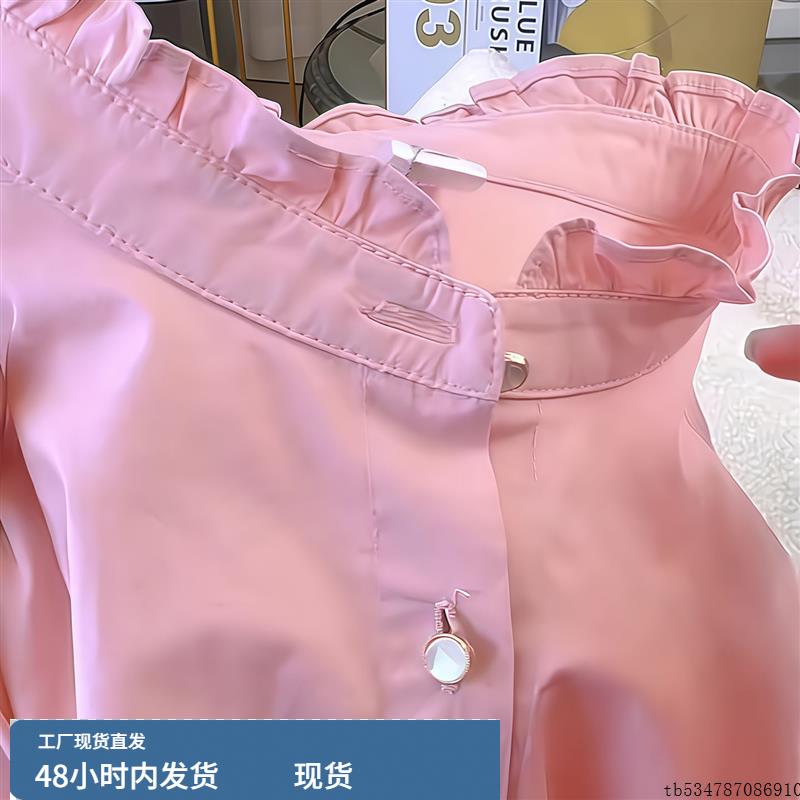 欧货重磅2025年早秋季新款时尚纯色衬衫高级感穿搭漂亮上衣冬女装