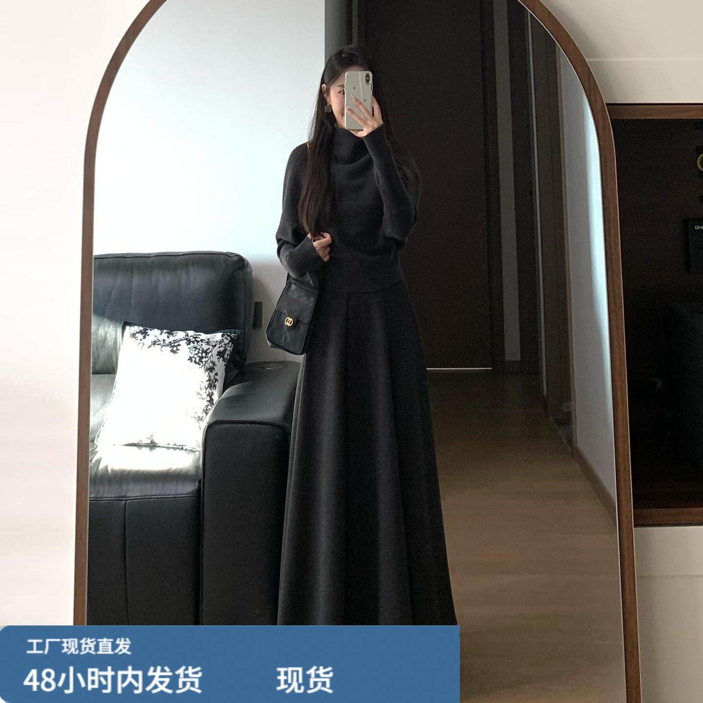 法式气质灰色针织毛衣连衣裙子女2025新款秋冬高级感内搭长裙套装,运动/瑜伽/健身/球迷用品,瑜伽短裙,淘宝优惠券,粉丝福利购,淘宝优惠卷