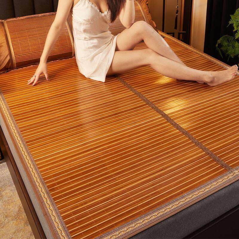 凉席135x190竹席水竹凉席夏季席子折叠竹家用凉席方块竹席可折叠