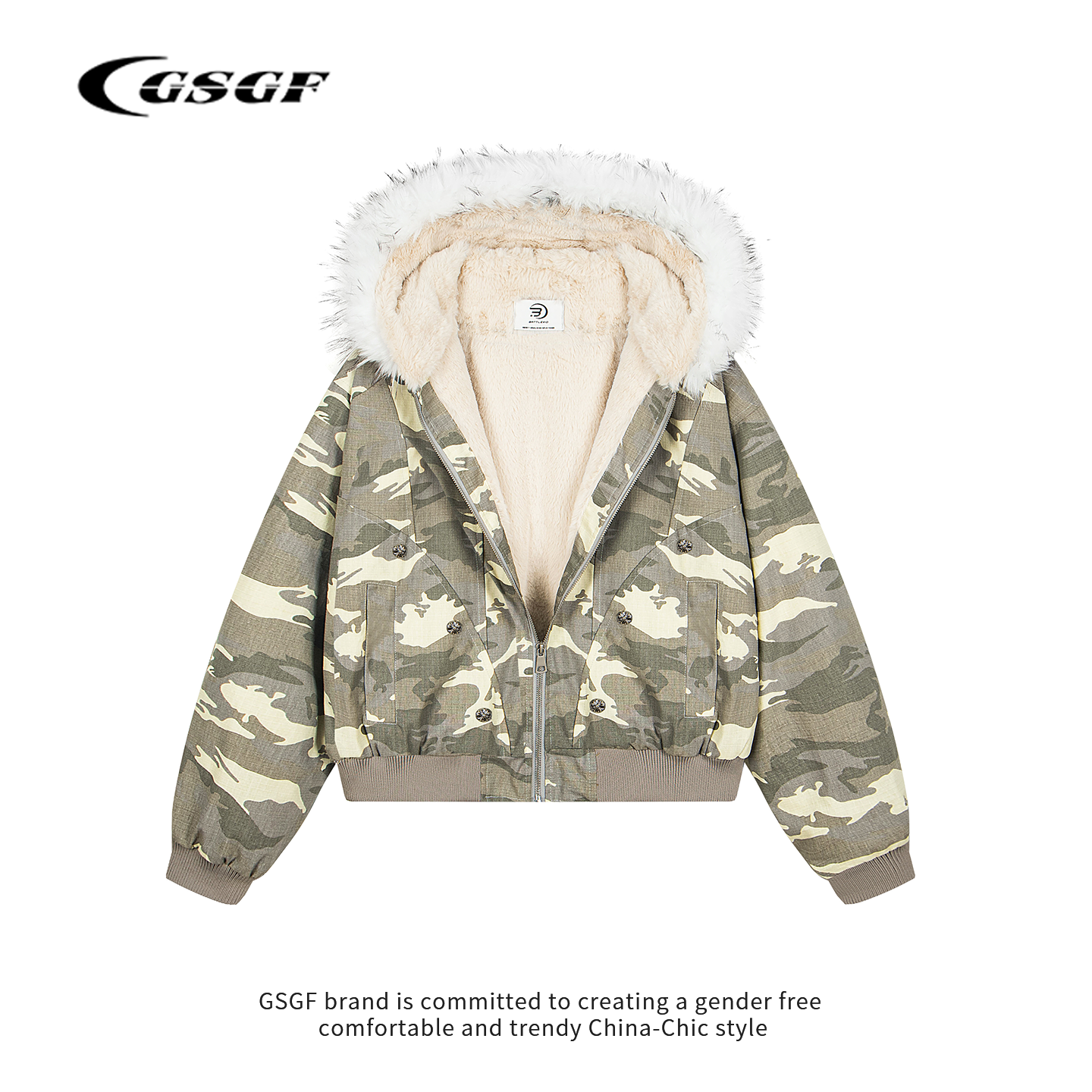 GSGF美式cleanfit座山雕派克棉服