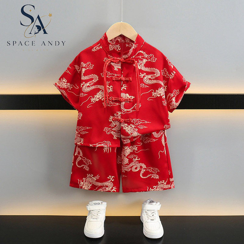 法国SA男童套装汉服两件套