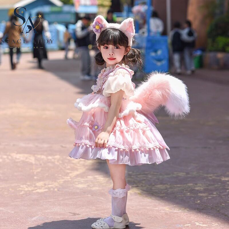 法国SA儿童玲娜贝儿衣服夏季女童裙子生日连衣裙迪士尼cos洛丽塔