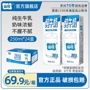 高矮盒随机发 贵阳山花纯牛奶250mlx24盒整箱装 新鲜日期