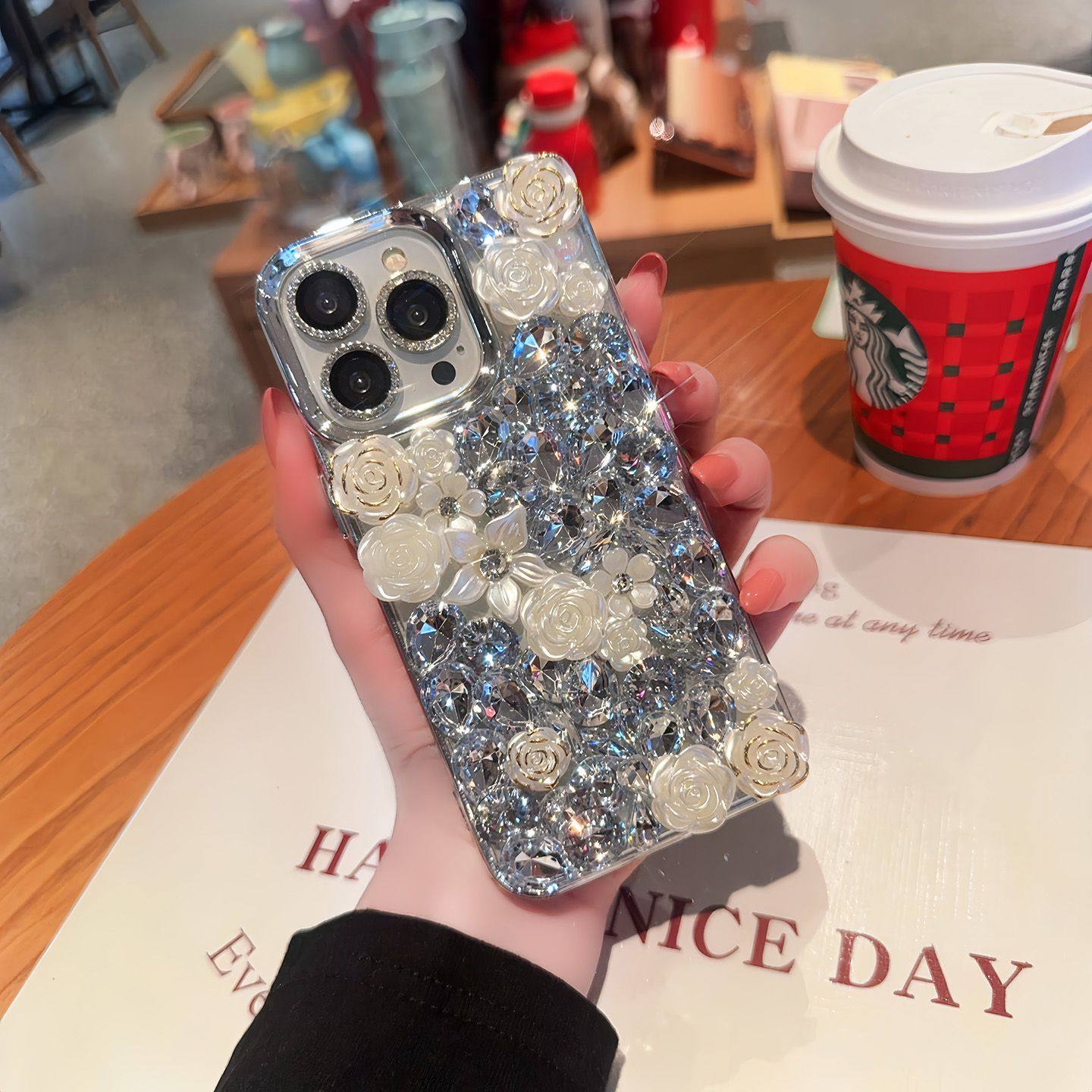 苹果17promax手机壳新款iPhone16带钻15花朵14硅胶13网红潮女壳,个性定制/设计服务/DIY,手机壳/保护套定制,淘宝优惠券,粉丝福利购,淘宝优惠卷