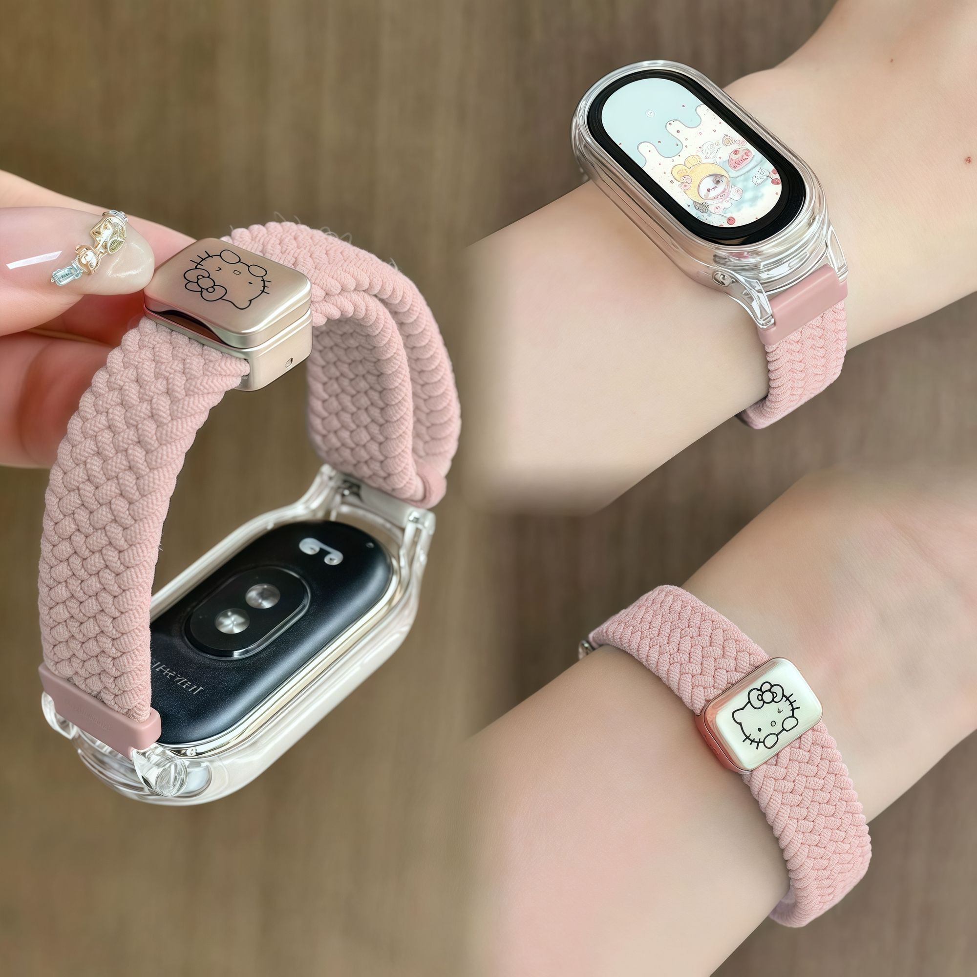 凯蒂猫适用小米手环10/9表带8代磁吸编织可爱高级运动替换7/6nfc