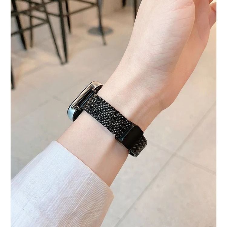 新款金属米兰麦穗纹磁吸表带适用华为手表FIT3/Fit2新款fit4通用