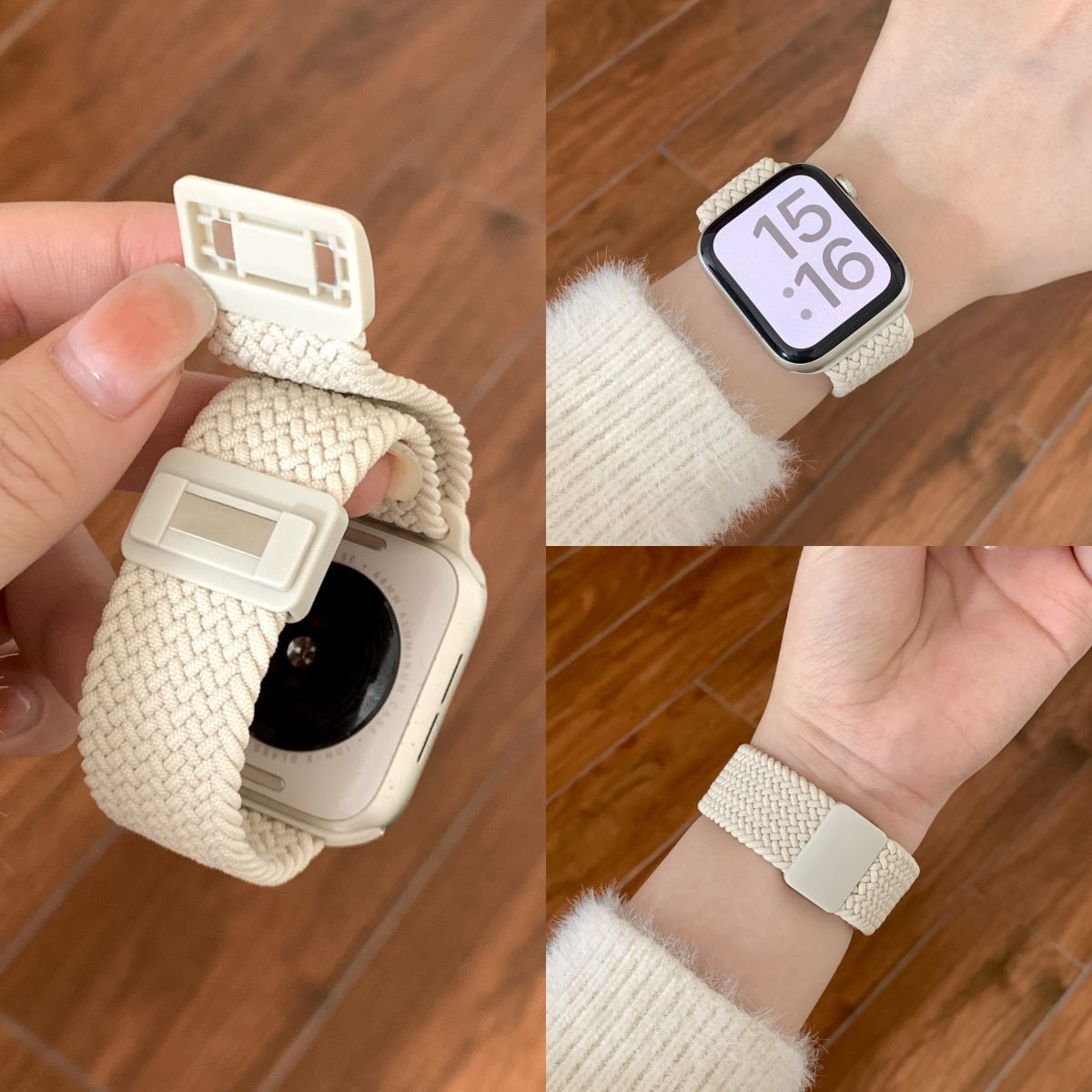 红米尼龙弹力编织星光扣磁吸表带适用红米watch5代4小米9pro/8pro