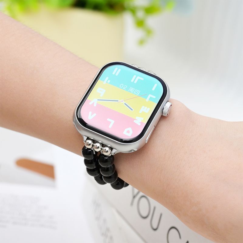 潮牌黑曜石表带适用小米8/9/10/NFC 小米8Pro 苹果华为