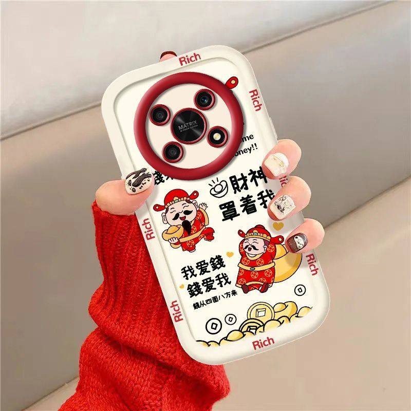 财神保佑适用荣耀X30手机壳X30i中国风女款个性轻奢泡芙软壳,个性定制/设计服务/DIY,手机壳/保护套定制,淘宝优惠券,粉丝福利购,淘宝优惠卷