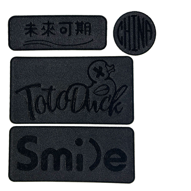 自粘羽绒服补丁贴字母高端3D立布贴