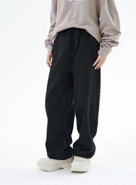 OTB针织春秋款运动裤 立体压文字款收口裤 OTB020069