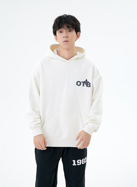 OTB美式潮牌印花字母复古连帽卫衣 OTB020017