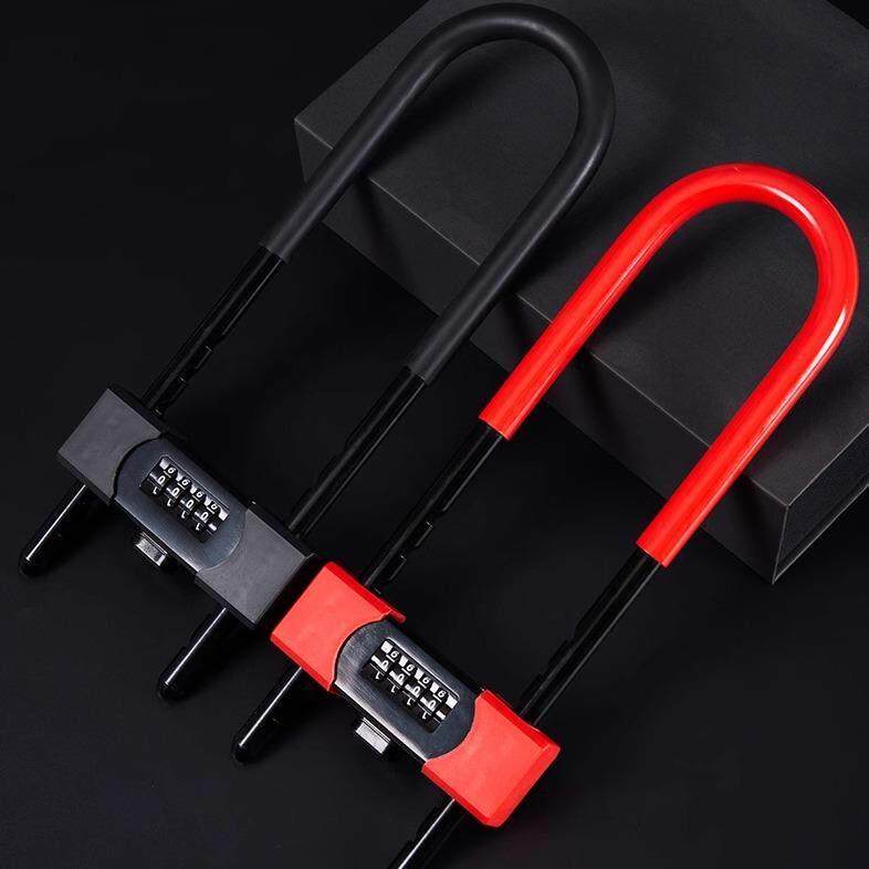 店铺玻璃门密码U型锁店铺玻璃门U型锁 玻璃门锁店商铺门U型密码锁