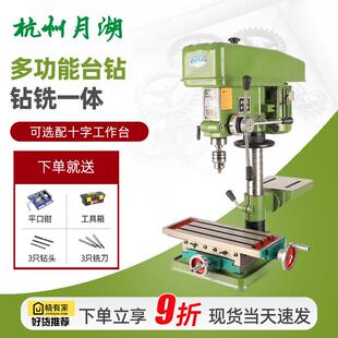 杭州月湖台钻z516铜线工业级小型家用多功能台式钻铣一体机西湖款