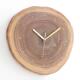 简约嵌铜实木年轮钟客厅装 饰扫秒现代创意钟挂钟木质静音单品挂表