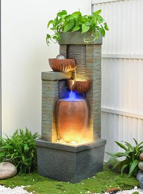 假山流水生财喷泉风水轮落地客厅办公室加湿器循环水摆件开业礼品