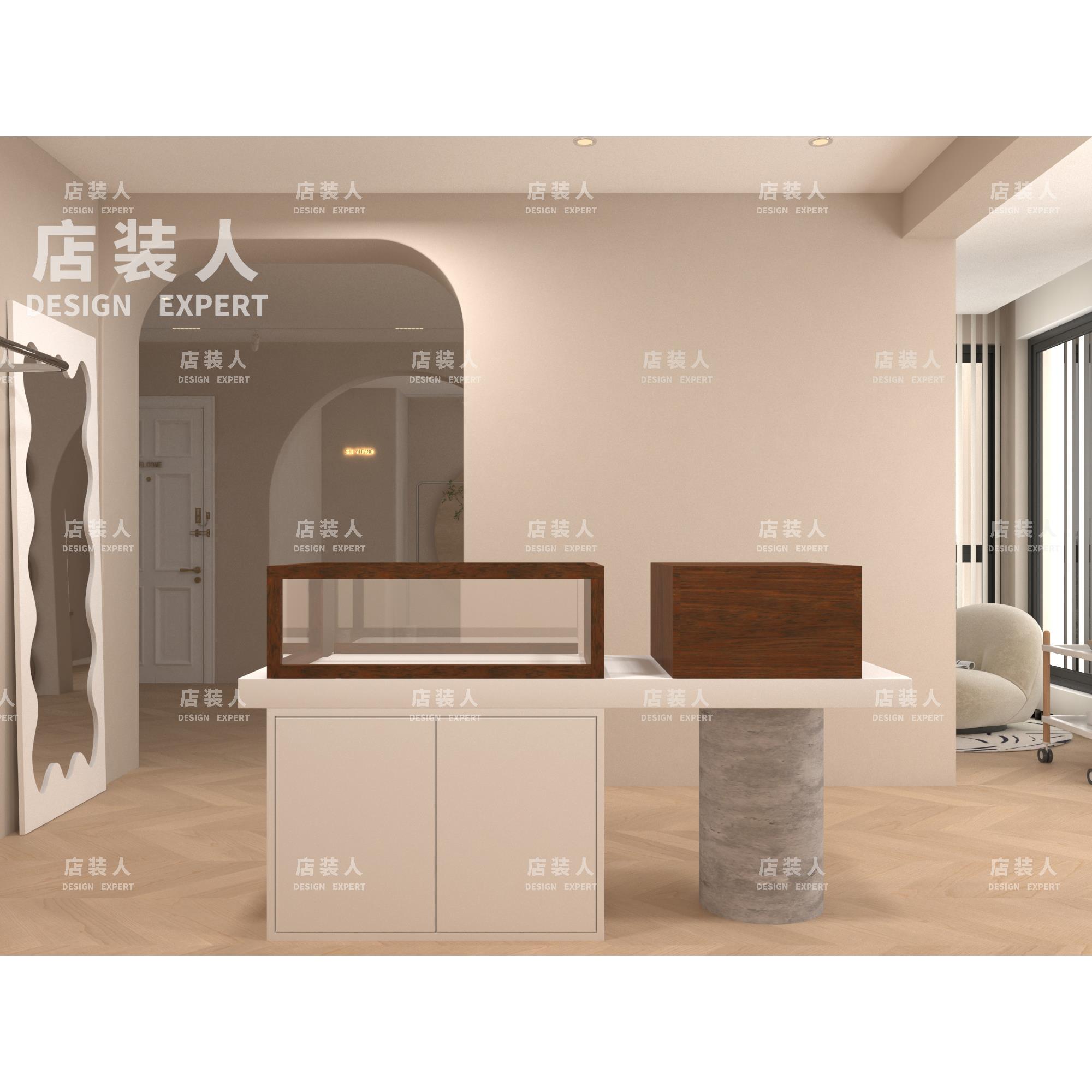 饰品店珠宝店展示台中岛台玻璃柜流水台展示桌陈列展示高端定制