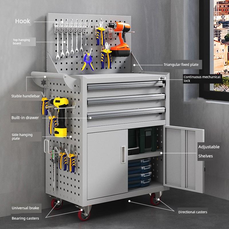汽修工具车小推车抽屉五金维修箱多功能移动重型工具柜矮柜车间用
