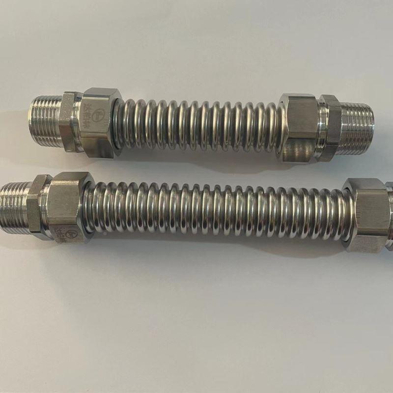 全不8004锈钢波纹管边接头04不锈钢空调波管3金属软纹接DN2两0各