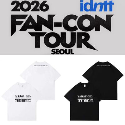 idntt 2026 首尔FAN-CON TOUR粉丝见面会周边同款印花纯棉短袖T恤