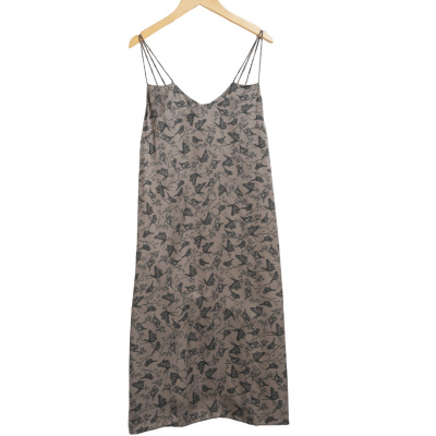 【卡利亚里】A2折扣女装高端洋气百搭气质黑鸟色连衣裙-L0029