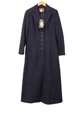 慕天姿精选品牌女装高端时尚气质百搭藏蓝色大衣慕天姿A4-33312
