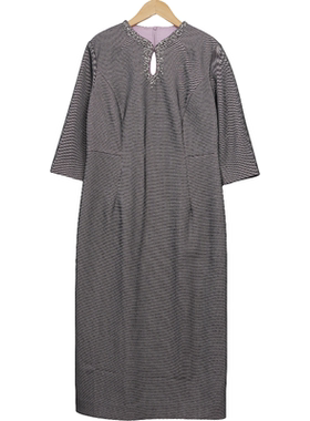 慕天姿精选品牌女装高端撤柜品牌折扣紫色连衣裙慕天姿A3-17062