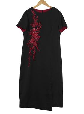 【六礼】精选品牌女装高端时尚气质百搭黑色连衣裙A2-17303