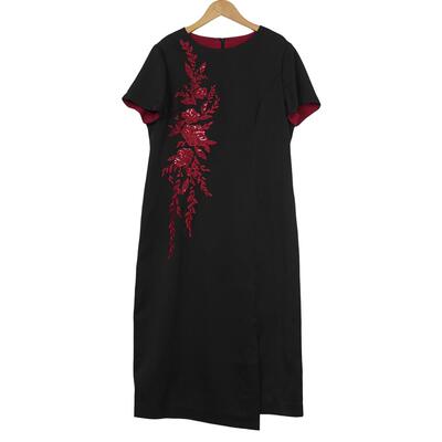 【六礼】精选品牌女装高端时尚气质百搭黑色连衣裙A2-17303