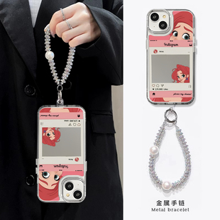 漫画公主适用华为pura70pro手机壳p70可爱女款p60新款p50小众p40镜面p30高级感ultra十补妆全包壳保护壳卡通