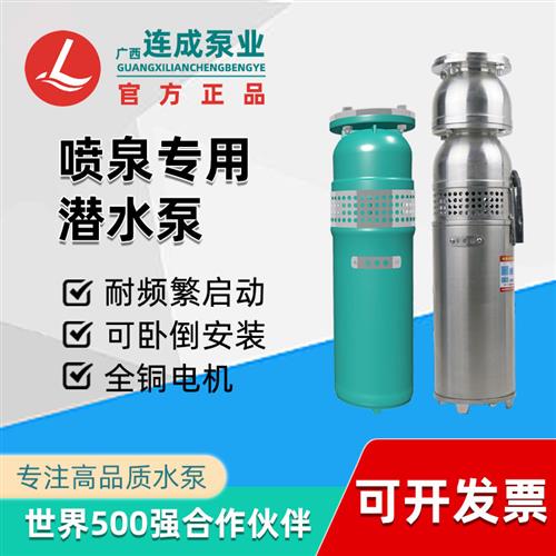 连成泵业QSP喷泉泵铸铁不锈钢QS潜水泵上海景观变频喷泉水泵380V