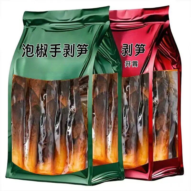 开袋即食500g网红手剥笋泡椒脆笋香辣笋尖办公室休闲小零食手撕笋
