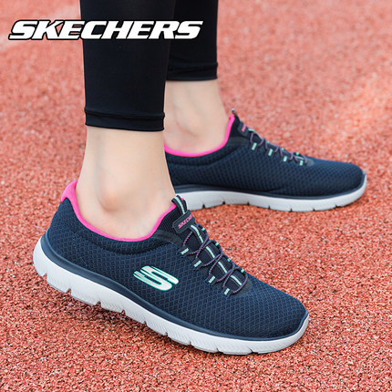 Skechers斯凯奇女鞋运动鞋夏季新款一脚蹬妈妈鞋官方休闲跑步鞋女