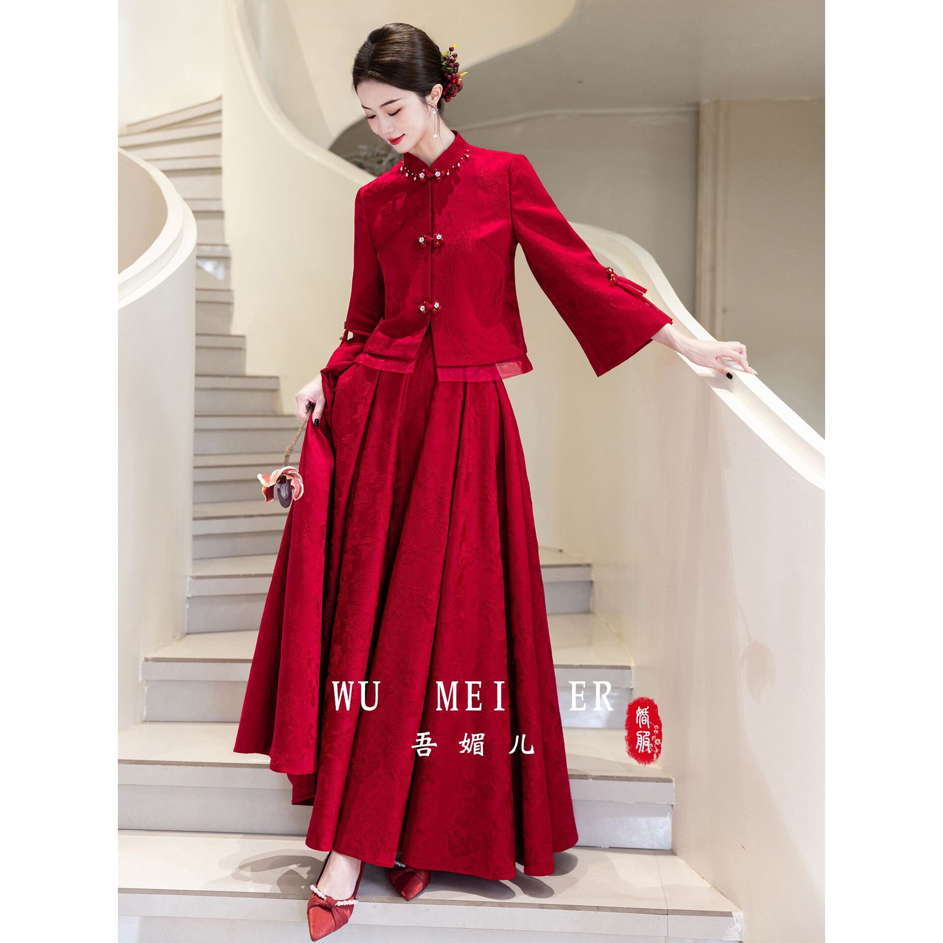 新中式秀禾服婚服红色敬酒服2026新款新娘结婚嫁衣小个子订a5195