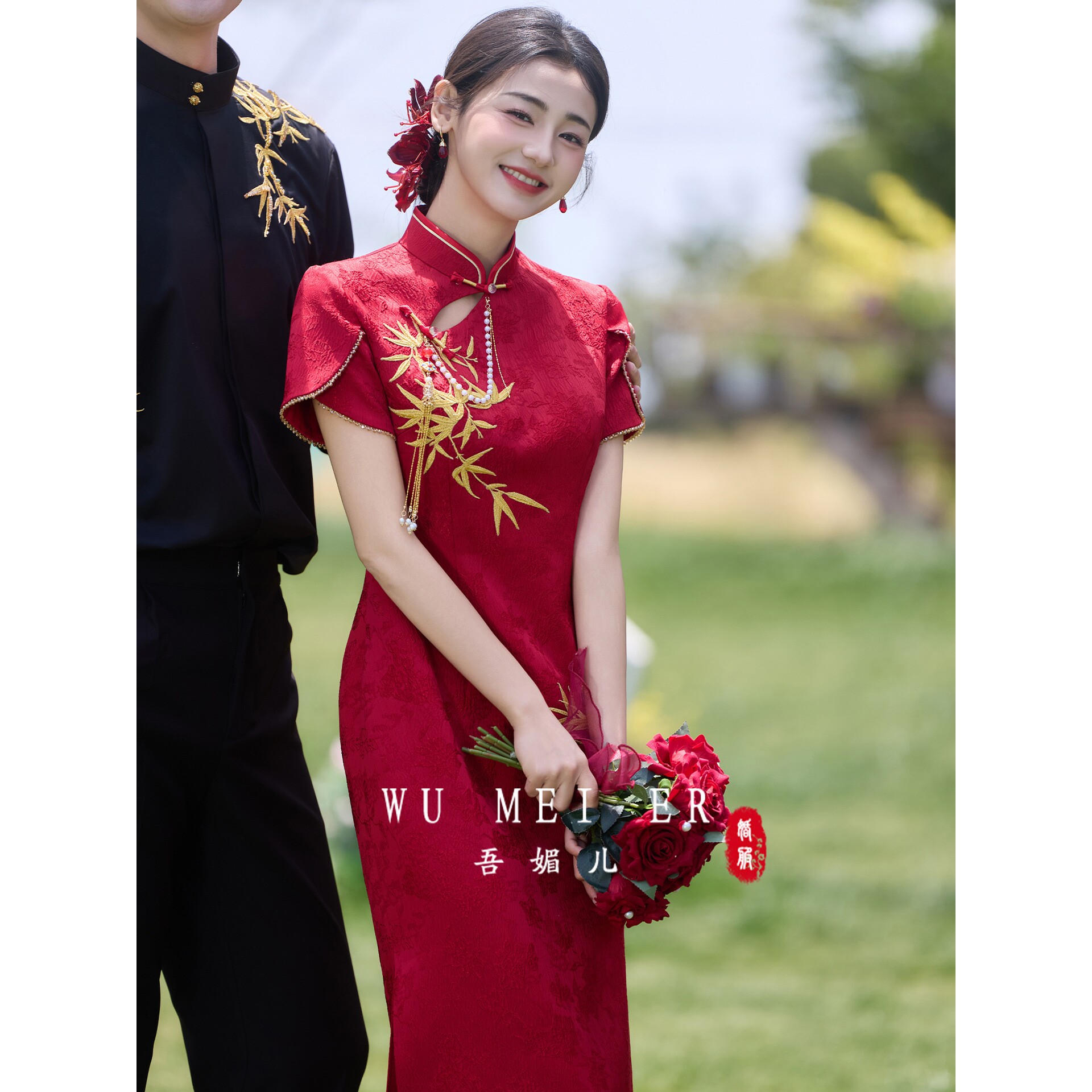 新中式红色敬酒服旗袍2025新款新娘结婚显瘦订婚礼服小个子a4267