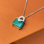 天然高透玉髓微镶锆石项链时尚 锁骨链轻奢优雅厂家D 597厂家a3065