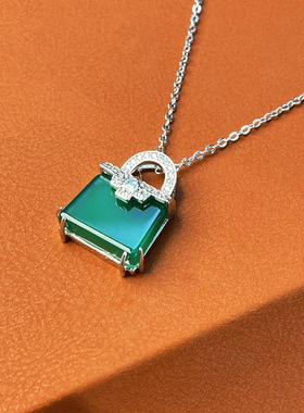 天然高透玉髓微镶锆石项链时尚锁骨链轻奢优雅厂家D-597厂家a3065