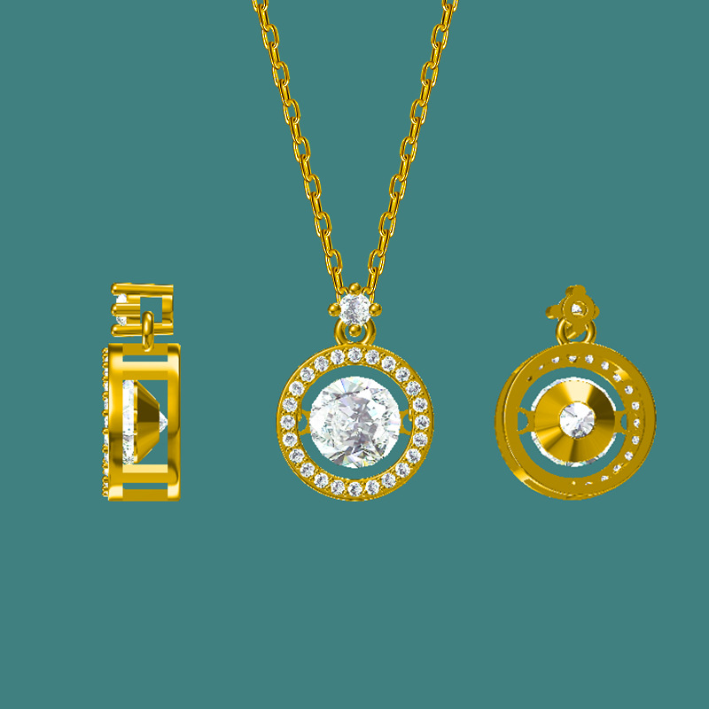 钻石之乡河南柘城河南人工钻石s925纯银饰品项链定制吊坠项圈定制