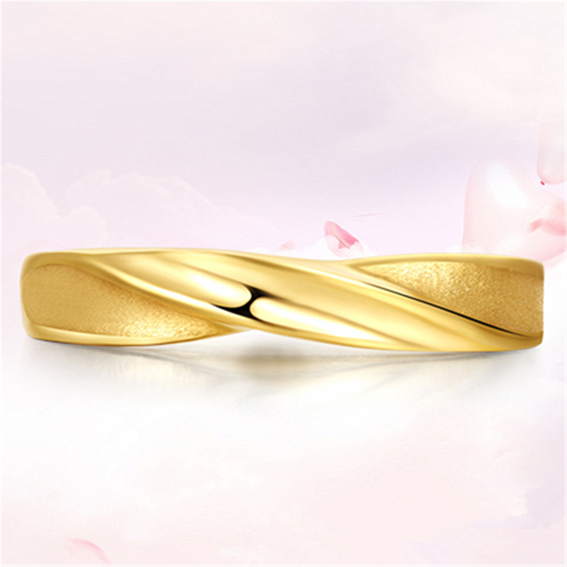 钻石之乡河南柘城河南人工钻石真空电镀流韵线条戒指 欧币镀金情