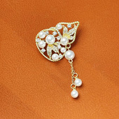 贝珠胸针古典精美D 新中式 重工复古镂空葫芦流苏款 592厂家a3070