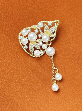 新中式重工复古镂空葫芦流苏款贝珠胸针古典精美D-592厂家a3070