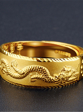 钻石之乡河南商丘复古霸气龙纹戒指真空电镀戒指龙戒子戒指a2555