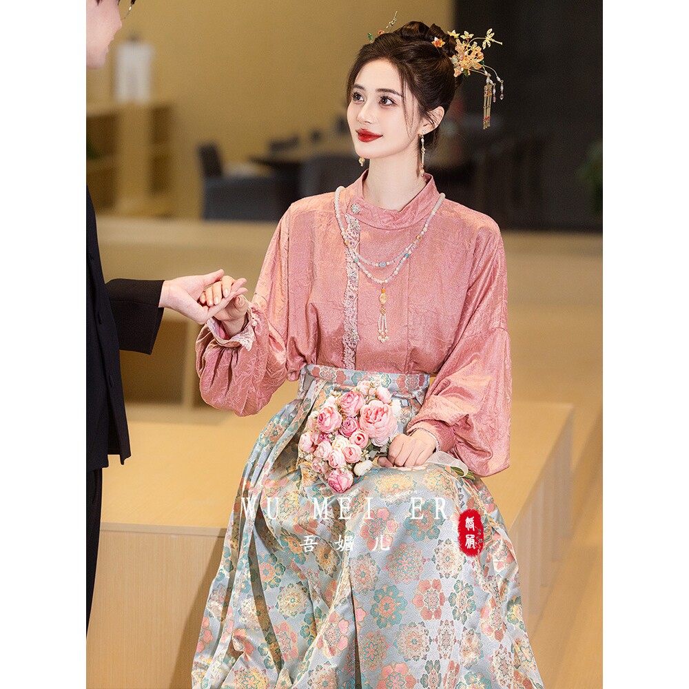 2026新款马面裙套装新中式国风婚服女新娘订婚礼服结婚敬酒a4851