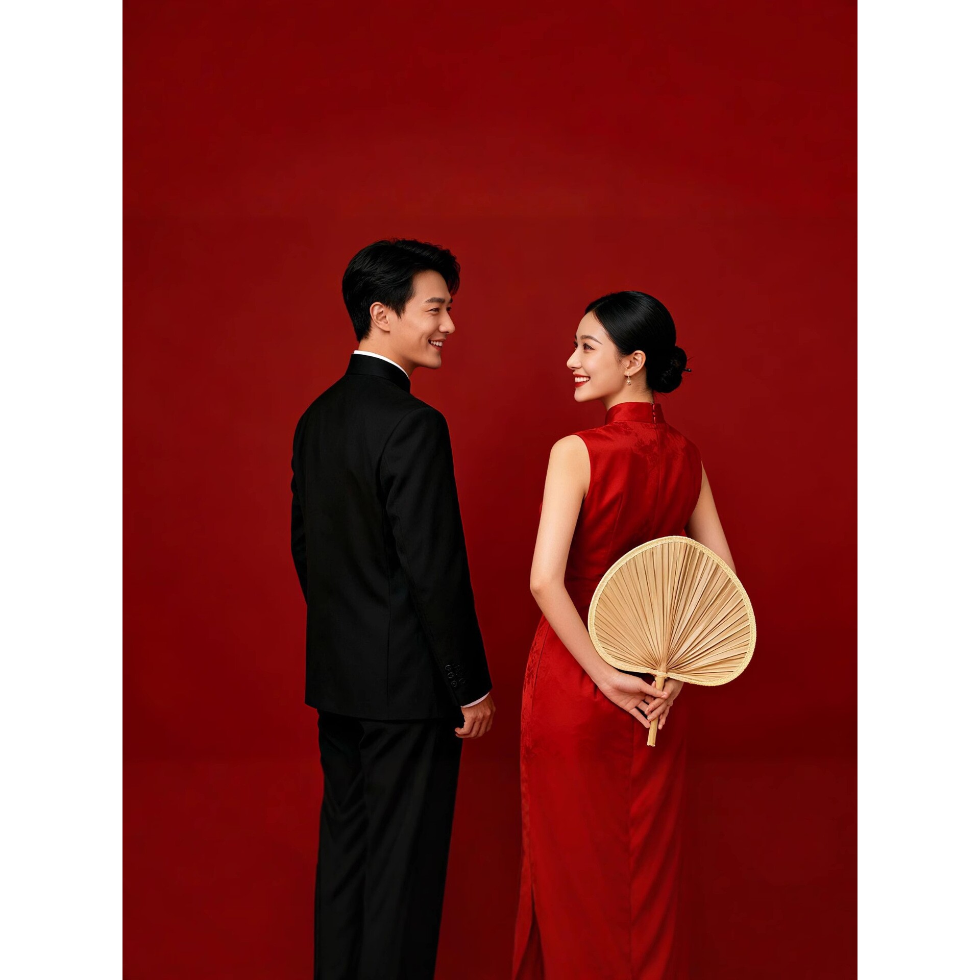 男士痞帅西装国潮中式结婚订婚西服套装立领中山装高级感小a4770