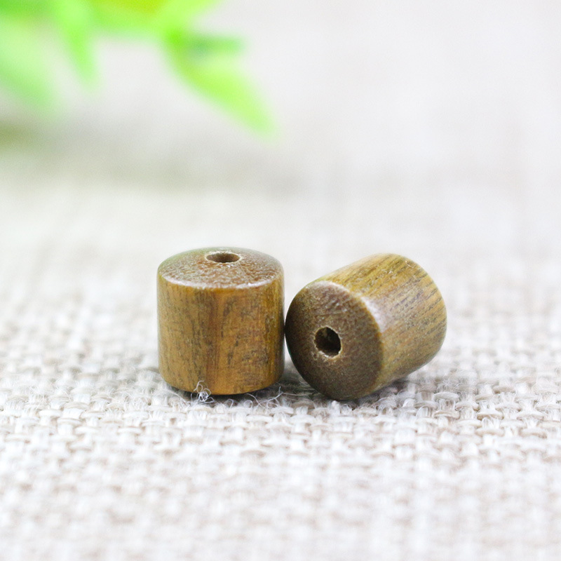 菩提之乡中国海南厂家阿根廷绿檀木珠6/8MM个性桶珠散珠DIY佛珠手