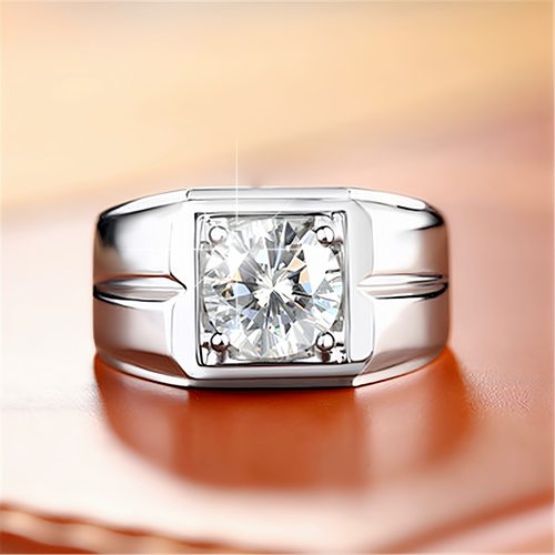 钻石之乡河南商丘镀18K白金结婚钻石戒指仿莫桑钻订婚钻戒 a2717